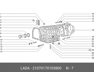 Кольцо ВАЗ-2107 пружинное подшипника КПП АвтоВАЗ 21070-1701038-00 LADA VAZ