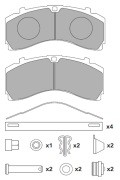 колодки тормозные!WVA29244/29245 с р/к , зад дисковый тормоз Knorr SL7 \MB, DAF 31010028 WUHLERMANN