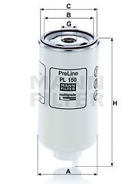 Фильтр топливный PL150 PL 150 MANN FILTER