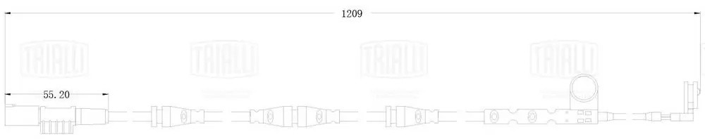 Датчик износа колодок Land Rover Range Rover Sport I (05-) перед. (с 7A000001) ( PFS 0168 TRIALLI