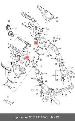 УПЛОТНЕНИЕ 95511111360 95511111360 PORSCHE