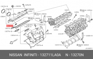 прокладка свечного колодца!\ Nissan 13271-1LA0A NISSAN