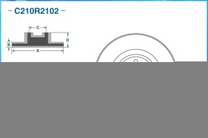 Тормозной диск передний C210R2102 C210R2102 CWORKS