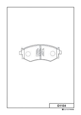 D1154-01 287 00=Y01-262WK !колодки дисковые п.\ Nissan Primera 1.8-2.0 90-96 D1154 MK KASHIYAMA