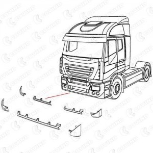 бампер средняя часть !низ \IVECO STRALIS SPACE 540102 COVIND