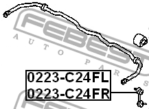 Тяга стабилизатора 0223-C24FR 0223-C24FR FEBEST