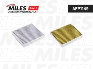 Фильтр салона антибактериальный (серия PRO) FORD FOCUS C-MAX/MONDEO 07-/VOLVO C3 AFP1149 MILES