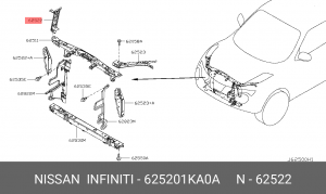 КРОНШТЕЙН РАДИАТОРА КРОНШТЕЙН ФАРЫ ПРАВОЙ F15E 62520-1KA0A NISSAN