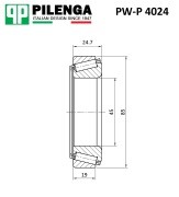 Подшипник задней ступицы, наружний GAZ PW-P4024 Газель PWP4024 PILENGA