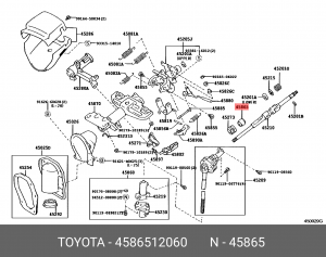 втулка рулевой колонки!\ Toyota Caldina/Corolla/RAV4 45865-12060 TOYOTA