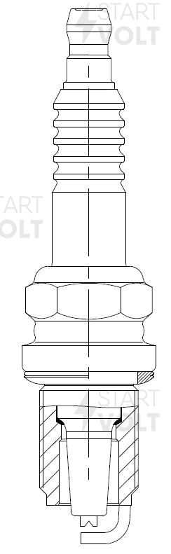 Свеча зажигания для а/м Лада Largus (12-)/Vesta (15-)/X-Ray (15-) 1.6i (кмпл. 4ш VSP 0028 START VOLT