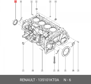 сальник дифференциала!\ Renault 135101KT0A RENAULT
