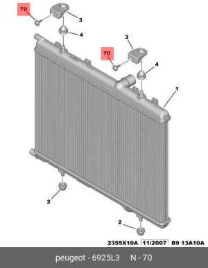 болт!\ Citroen C1/C2/C3/C4/C5/C6, Peugeot 107/206/207/307/308/407 6925.L3 CITROEN PEUGEOT