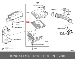 Фильтр воздушный  17801-31180 17801-31180 TOYOTA