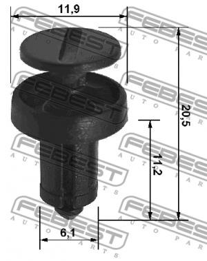 Клипса RENAULT LOGAN SANDERO II, DUSTER 88570-064 88570-064 FEBEST