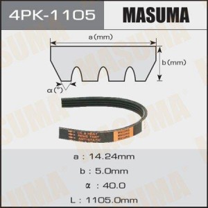 ремень поликлиновой!\ Nissan Almera,Toyota Paseo 1.5, Fiat Croma 1.6-2.0i 96> 4PK-1105 MASUMA