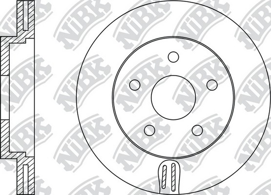 Диск тормозной передний FORD FOCUS II/III/C-MAX 03-/VOLVO S40 04- D278мм RN1213 RN1213 NIBK