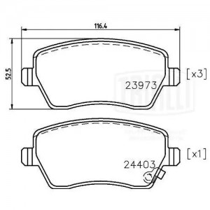 Колодки торм. Suzuki Swift (05-)/Splash (08-) диск. перед. (PF 4387) PF 4387 TRIALLI