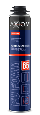 Пена полиуретановая монтажная профессиональная всесезонная 65 APFU165 AXIOM