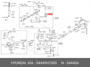 Опора шаровая HYUNDAI Terracan (01-) передняя верхняя OE 54440H1000 HYUNDAI KIA