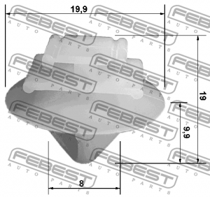 Клипса FIAT DUCATO 2J 2006-2014 88570-045 88570-045 FEBEST
