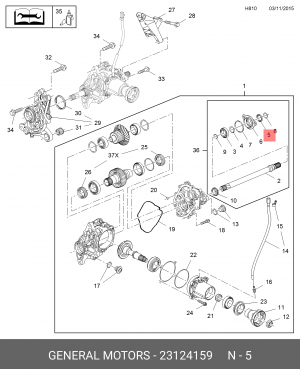 сальник привода правого!\ Opel Mokka 13> 23124159 GENERAL MOTORS