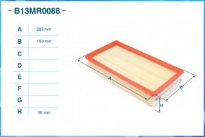 Фильтр воздушный B13MR0088 B13MR0088 CWORKS