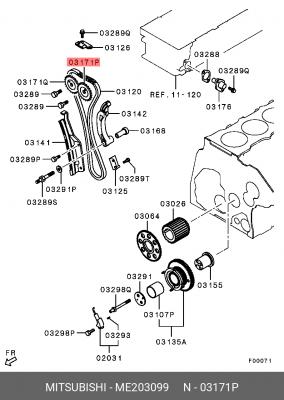 звездочка распредвала!\ Mitsubishi Pajero 00> ME203099 MITSUBISHI