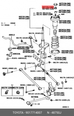 Гайка 90942-01122 90177-14007 TOYOTA