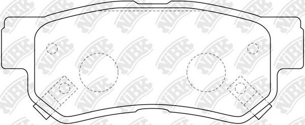 Колодки тормозные HYUNDAI Getz задние (4шт.) NIBK PN0539 NIBK