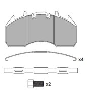 колодки тормозные! WVA29174/29204/29226/29273 c р/к, перед диск. тормоз Meritor\ 31010003 WUHLERMANN