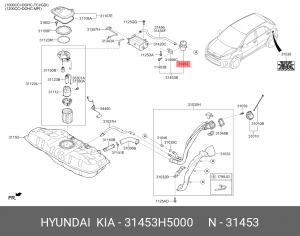 Фильтр воздушный топливного бака 31453-H5000 31453H5000 HYUNDAI KIA