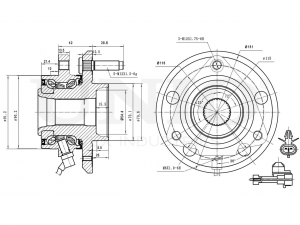 Ступица передняя (с ABS) HUB-20037 UNIO