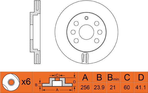 Диск тормозной OPEL Astra G (98-05) передний (1шт.) NIBK RN1110 NIBK