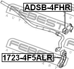 Тяга стабилизатора 1723-4F5ALR 1723-4F5ALR FEBEST