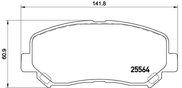 P49045 колодки дисковые передние!\ Mazda CX-5 2.0/2.0D 11> P49045 BREMBO