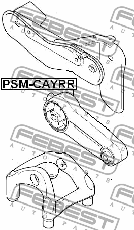 Подушка двигателя задняя PORSCHE CAYENNE 2002-2010 PSM-CAYRR PSMCAYRR FEBEST