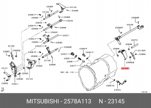 ВИЛКА ПЕРЕКЛЮЧЕНИЯ 3 И 4 ПЕРЕДАЧ МКПП 2578A113 2578A113 MITSUBISHI