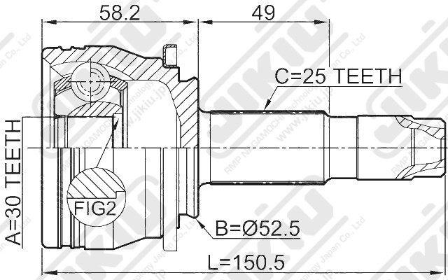 ШРУС CHEVROLET AVEO 2011-2015 JC52008 JC52008 JIKIU