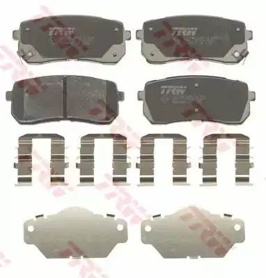 Колодки тормозные HYUNDAI iX55 KIA Carnival задние (4шт.) TRW GDB3449 TRW