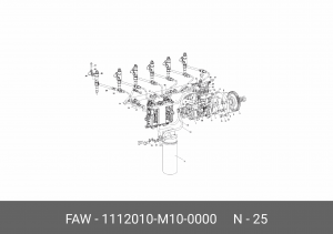 Форсунка топливная 4180,4250,3310 1112010M100000 FAW