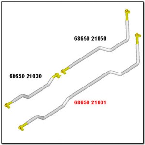 Трубка кондиционера SSANGYONG Stavic (13-) отводящая №2 OE 6865021031 SSANG YONG
