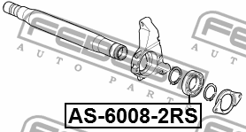 Подшипник шариковый CHEVROLET COBALT 2005-2010 AS-6008-2RS AS-6008-2RS FEBEST