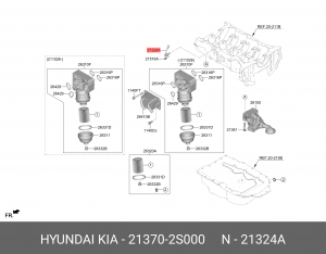 Клапан электромагнитный HYUNDAI/KIA 213702S000 HYUNDAI KIA