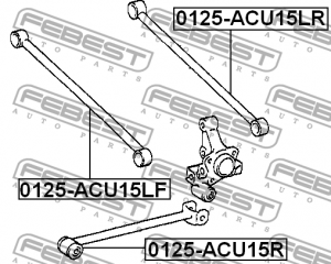Тяга задняя поперечная TOYOTA KLUGER L/V ACU25/MCU25 4WD 2000-2007 0125-ACU15LR 0125-ACU15LR FEBEST