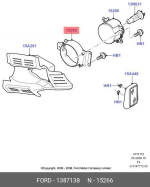 КРОНШТЕЙН ПТФ ПРАВ. TT9 1387138 1 387 138 FORD