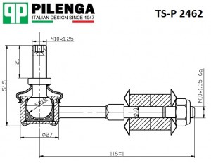 Стойка стабилизатора заднего LANCER TS-P2462 TSP2462 PILENGA