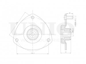 Опора амортизатора передняя левая RMP-13089 UNIO