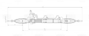 Механизм рулевой (рейка) Ford Mondeo III (00-) (гидравлич.) (CRS 1019) CRS 1019 TRIALLI