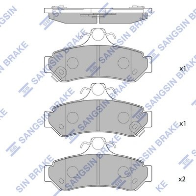 Колодки тормозные TOYOTA CAMRY 06- задние SP1236 SP1236 SANGSIN